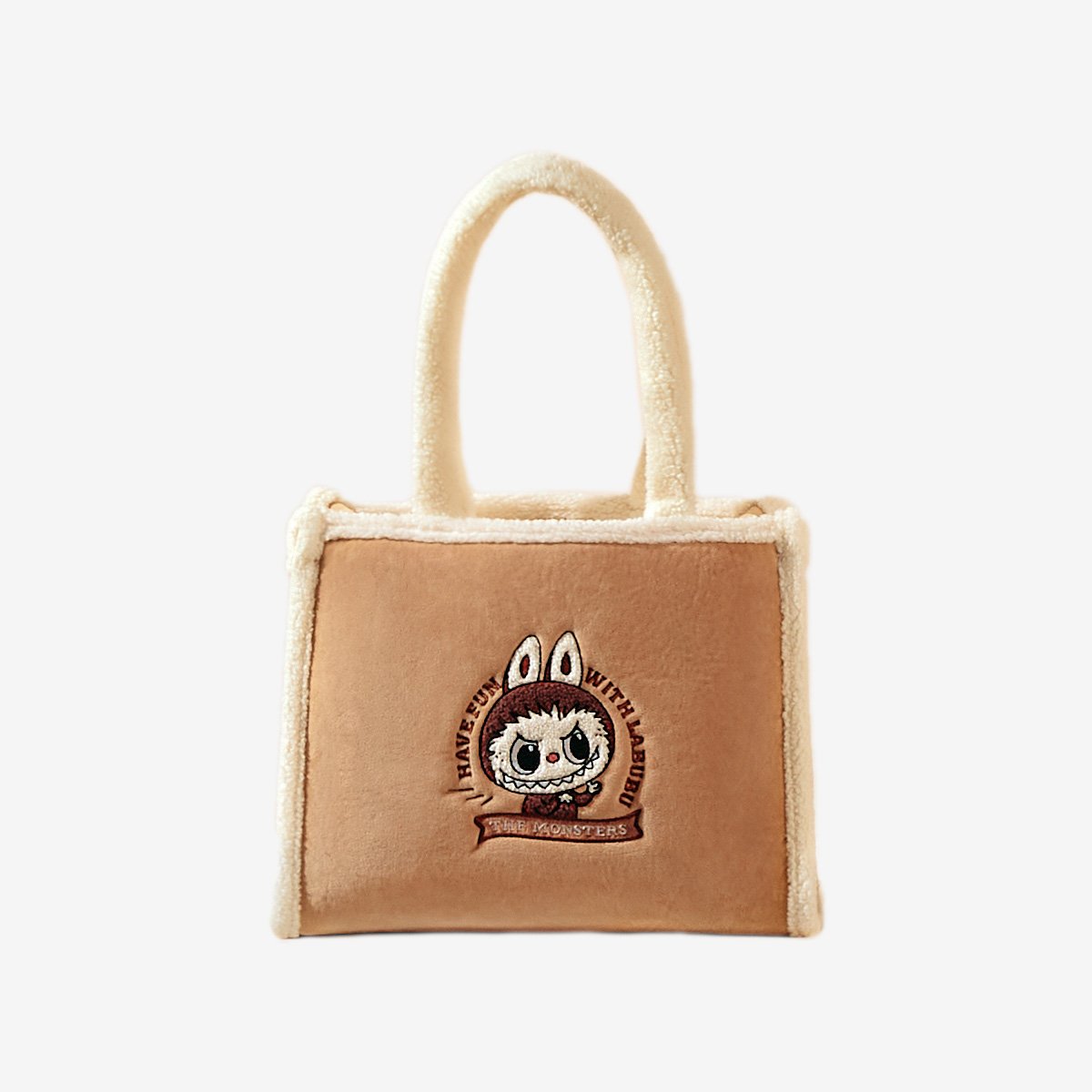Labubu Classic Bag Series – Plush Tote White/Brown Bag Labubu Classic Bag Series – Plush Tote White/Brown Bag
